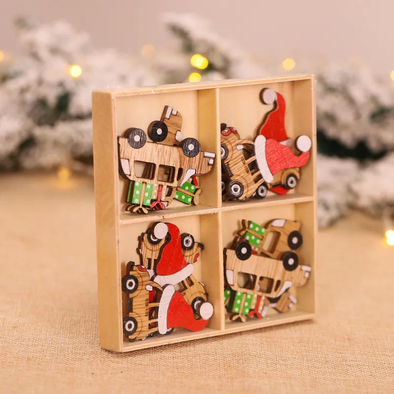 9/12pc Christmas Gnomes Wooden Pendant Christmas Tree Hanging Oranment Navidad New Year 2024 Gift Xmas Decorations for Home Noel Design & Casa 12pcs style H 