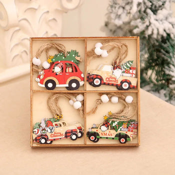 9/12pc Christmas Gnomes Wooden Pendant Christmas Tree Hanging Oranment Navidad New Year 2024 Gift Xmas Decorations for Home Noel Design & Casa 12pcs style K 