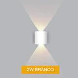 Arandela de Parede Externa em LED Á prova d'água Arandela 01 - Arandela de Parede Externa em LED Á prova d'água Minha loja Branco 2W 