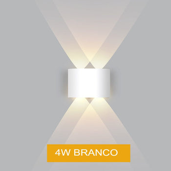 Arandela de Parede Externa em LED Á prova d'água Arandela 01 - Arandela de Parede Externa em LED Á prova d'água Minha loja Branco 4W 