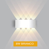 Arandela de Parede Externa em LED Á prova d'água Arandela 01 - Arandela de Parede Externa em LED Á prova d'água Minha loja Branco 8W 