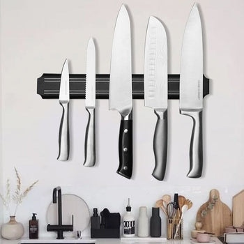 Barra Magnética Para Facas e Utensílios de Cozinha Barra Magnética Para Facas Minha loja 35cm 