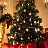 Christmas Tree Snowflake LED String Lights Banner Christmas Decoration 2023 for Home Navidad Xmas Tree Decor Fairy Light Pendant Design & Casa 