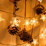 Christmas Tree Snowflake LED String Lights Banner Christmas Decoration 2023 for Home Navidad Xmas Tree Decor Fairy Light Pendant Design & Casa 