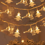 Christmas Tree Snowflake LED String Lights Banner Christmas Decoration 2023 for Home Navidad Xmas Tree Decor Fairy Light Pendant Design & Casa style 2 1.5M 10LED 