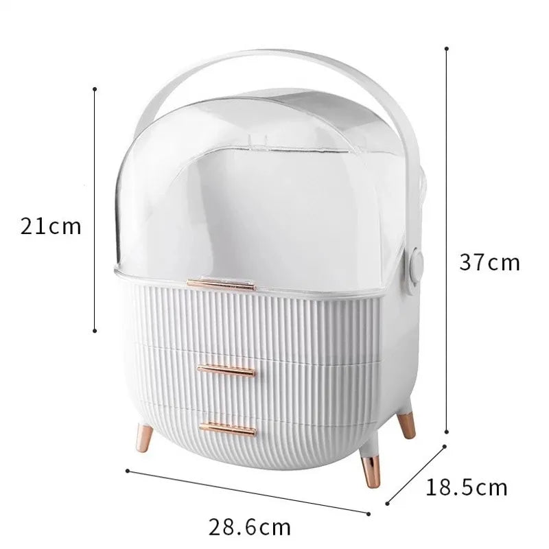 Cosmetic Storage Box Bathroom Big Capacity Waterproof Dustproof Jewelry Makeup Organizer Home Skin Care Make Up Storage Drawer Design & Casa 