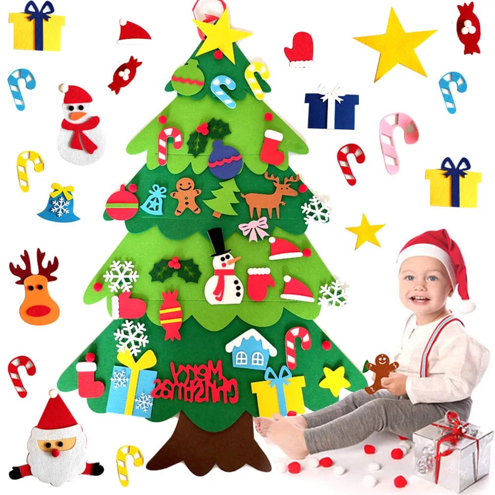 DIY Felt Christmas Tree Christmas Decoration for Home Navidad 2022 New Year Christmas Ornaments Santa Claus Xmas Kids Gifts Design & Casa 