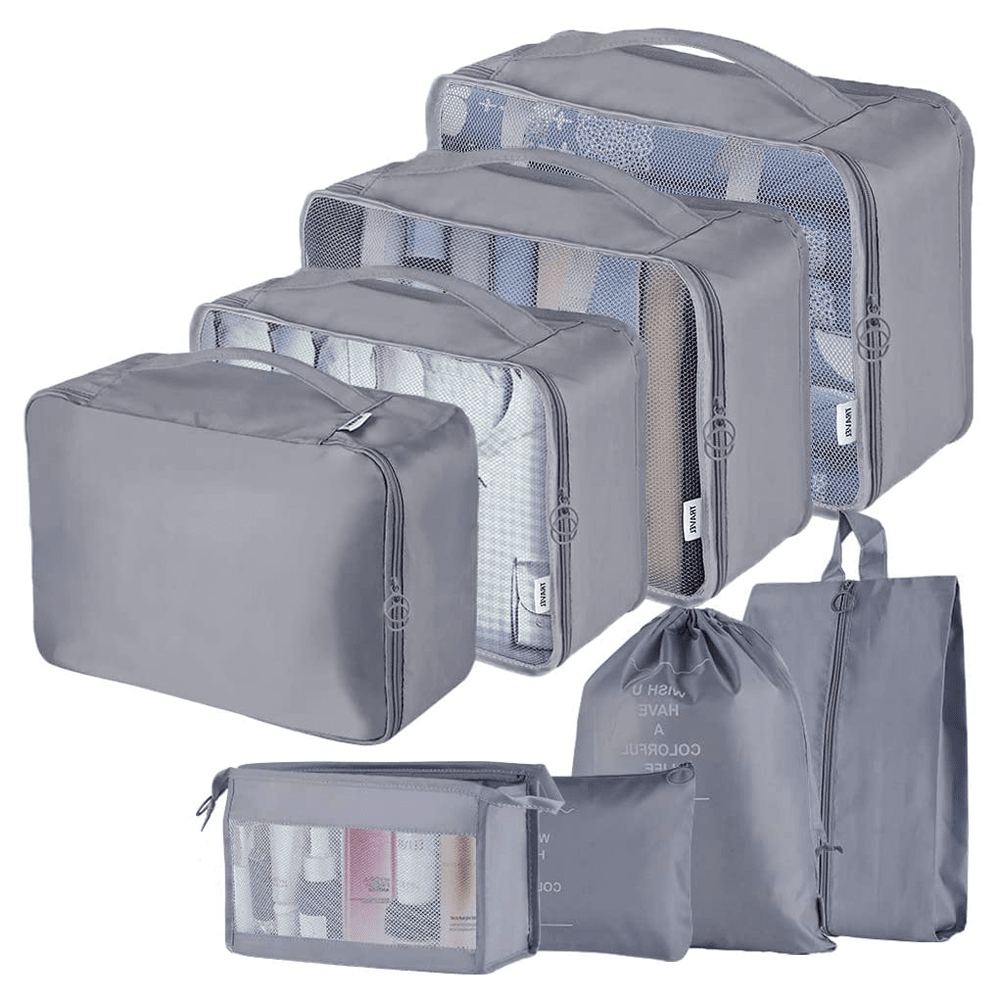Kit de Bolsa Organizadora de Mala Para Viagem Kit de Bolsas Organizadoras á Prova D'água (+3 de Brinde) Minha loja 