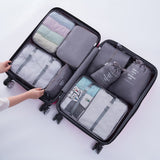 Kit de Bolsa Organizadora de Mala Para Viagem Kit de Bolsas Organizadoras á Prova D'água (+3 de Brinde) Minha loja 