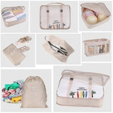 Kit de Bolsa Organizadora de Mala Para Viagem Kit de Bolsas Organizadoras á Prova D'água (+3 de Brinde) Minha loja 