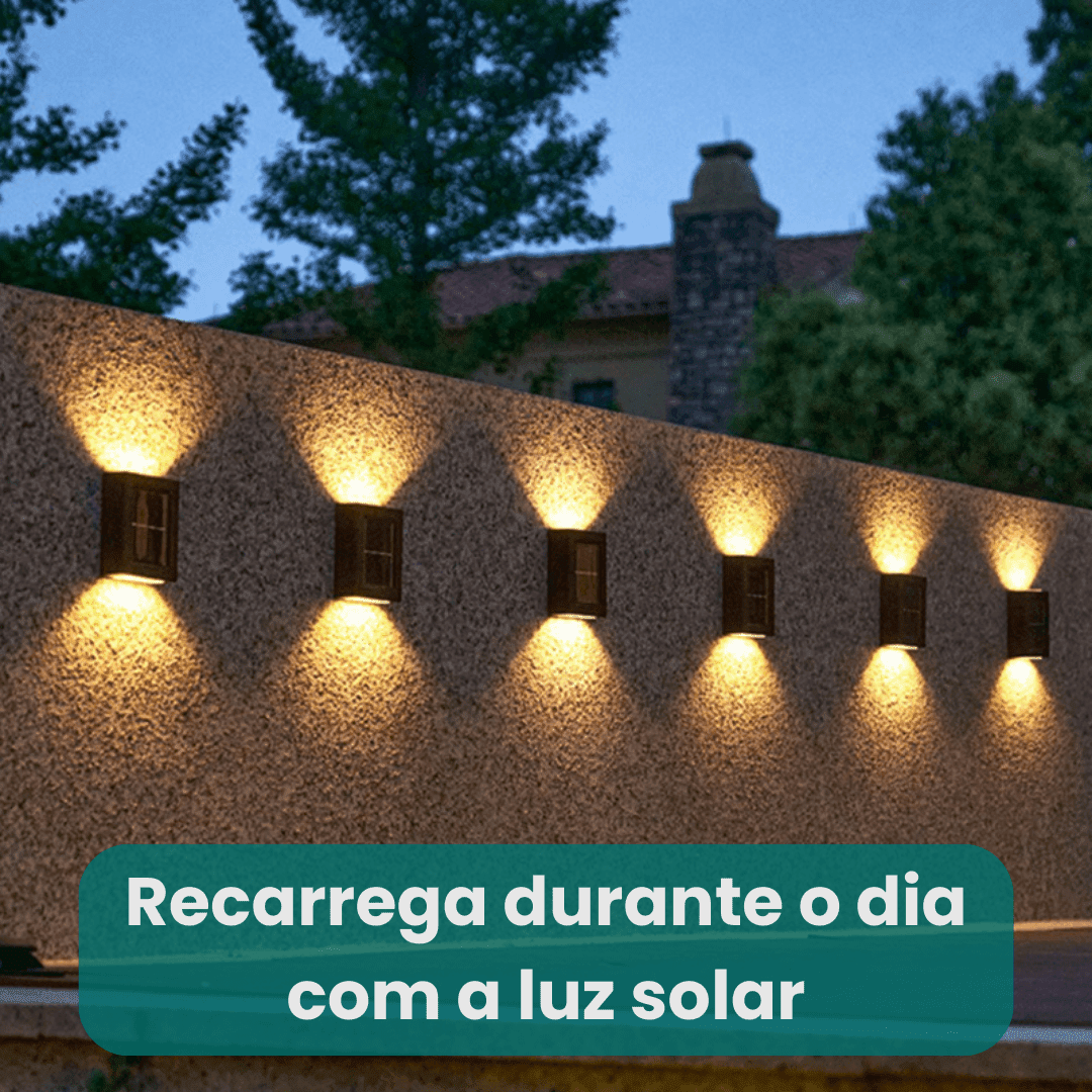 Kit Luminárias LED Recarregáveis com Luz Solar Design & Casa 