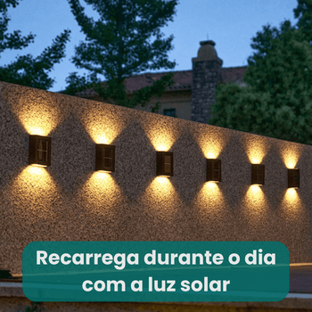 Kit Luminárias LED Recarregáveis com Luz Solar Design & Casa 