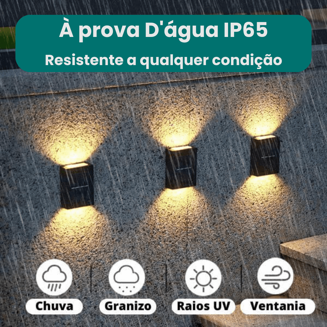 Kit Luminárias LED Recarregáveis com Luz Solar Design & Casa 