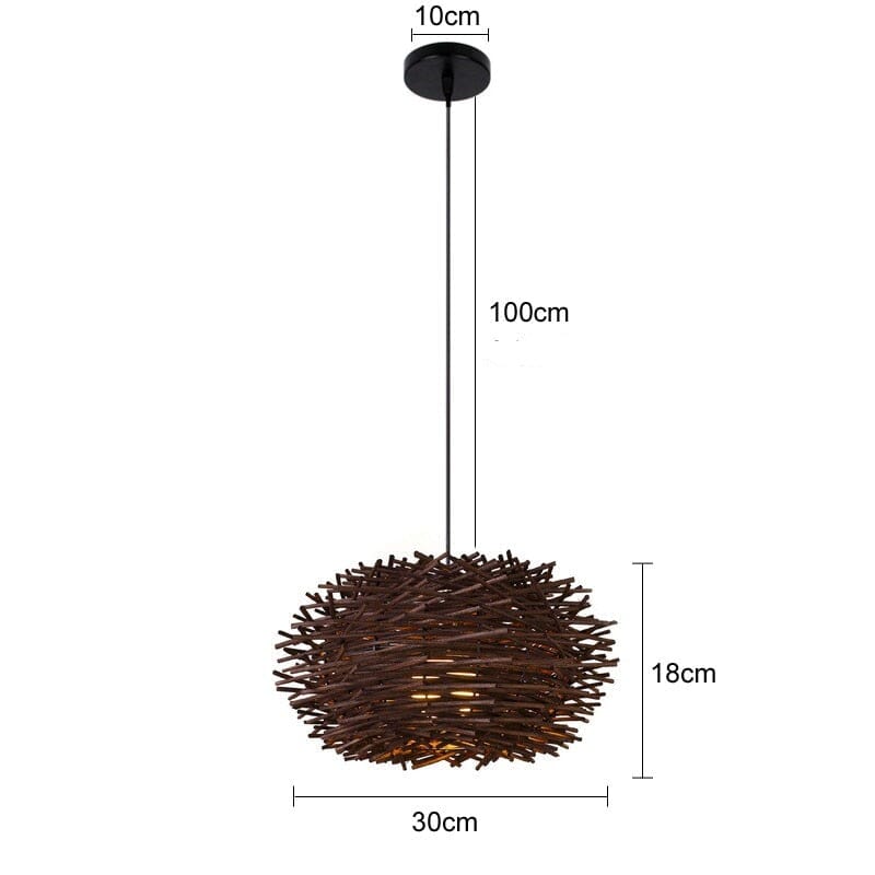 Luminária de Bambu Artesanal Para Casa Luminária de Bambu Minha loja Nagoya - 30cm 