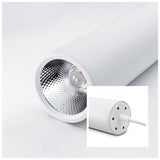 Luminária Pendente Moderna Tubo Metálico Pendente 08 - Luminária Pendente Moderna Tubo Metálico Minha loja 60mm Branco (5W) 20cm Quente (3000K)