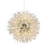 Lustre Pendente Moderno Dente de Leão Aço Inoxidável L09 - Lustre Pendente Moderno Fogos de Artifício Aço Inoxidável Minha loja Cromado 40cm | 8 bulbos Neutro