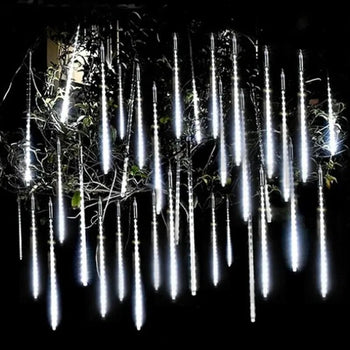 Luzes de Natal Chuva de Meteoro LED Á Prova D'água Natal 18 - Luzes de Natal Chuva de Meteoro LED Á Prova D'água Design & Casa Branco Neutro 30cm 