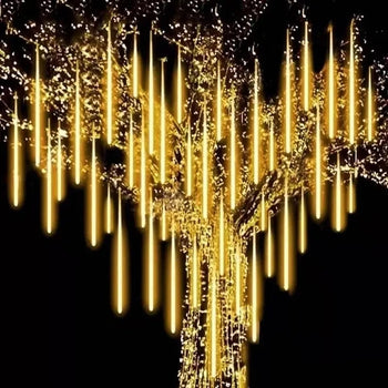 Luzes de Natal Chuva de Meteoro LED Á Prova D'água Natal 18 - Luzes de Natal Chuva de Meteoro LED Á Prova D'água Design & Casa Branco Quente 30cm 