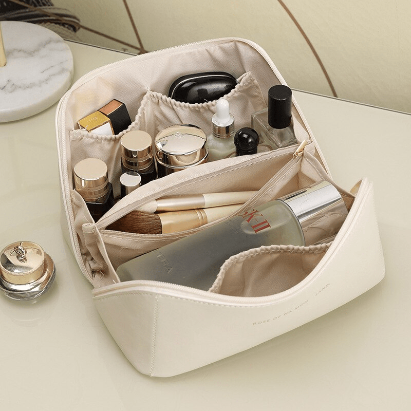Necessaire Feminina Porta Maquiagem Organizadora com Divisórias Grande Capacidade Organização 02 - Necessaire Feminina Porta Maquiagem Organizadora com Divisórias Grande Capacidade Design & Casa 