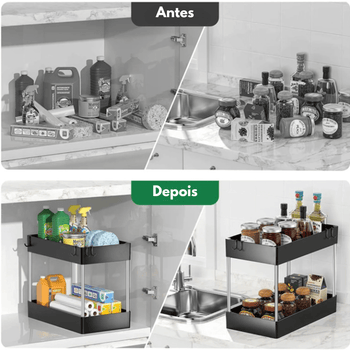 Organizador Multiuso de 2 Andares Design & Casa Organizador 01 - Organizador Multiuso de 2 Andares Design & Casa Design & Casa 