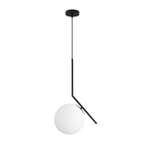 Pendente Luminária Globo de Vidro Pendente 06 - Pendente Luminária Globo de Vidro Minha loja E (D15cm) Neutra Preto