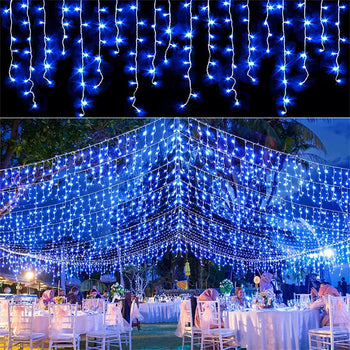 Pisca Pisca Externo Cascata Decoração de Natal Natal 21 - Pisca Pisca Externo Cascata Decoração de Natal Design & Casa Azul 