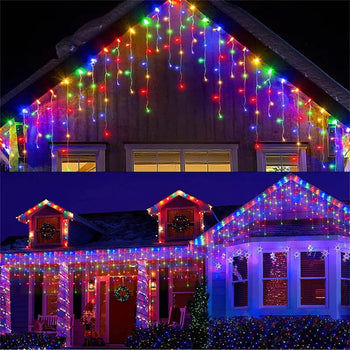 Pisca Pisca Externo Cascata Decoração de Natal Natal 21 - Pisca Pisca Externo Cascata Decoração de Natal Design & Casa Multicor 