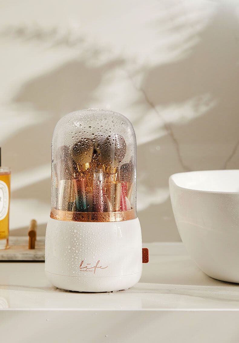 Porta Pincel Giratório para Maquiagem Organizaçao 03 - Porta Pincel Giratório para Maquiagem Design & Casa 