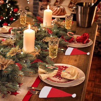 Porta Talheres Decoração Mesa Posta de Natal Natal 24 - Porta Talheres Decoração Mesa Posta de Natal Design & Casa 