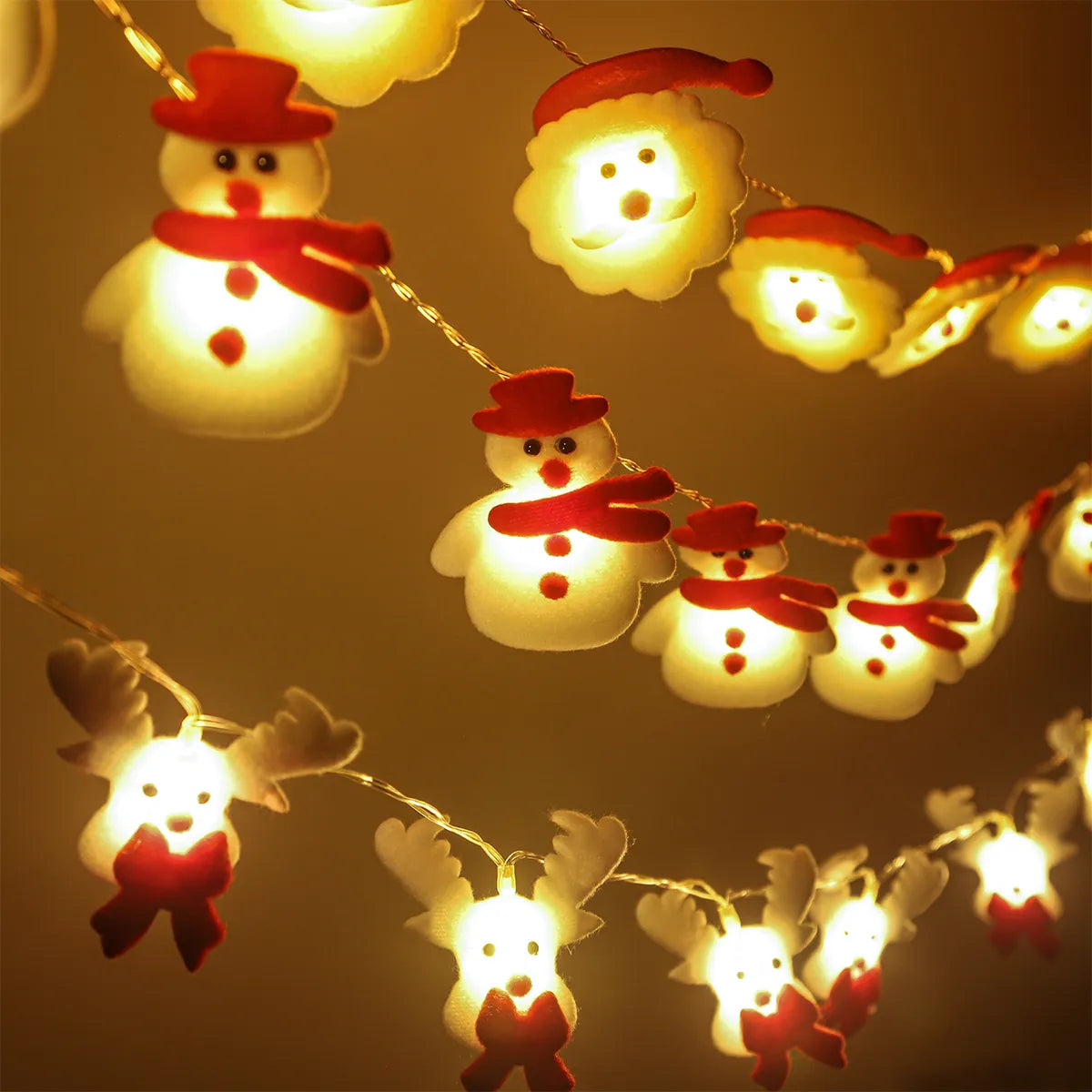 Snowman Christmas LED Garland String Light Merry Christmas Decorations For Home 2023 Cristmas Tree Ornament Xmas Navidad Gifts Design & Casa 