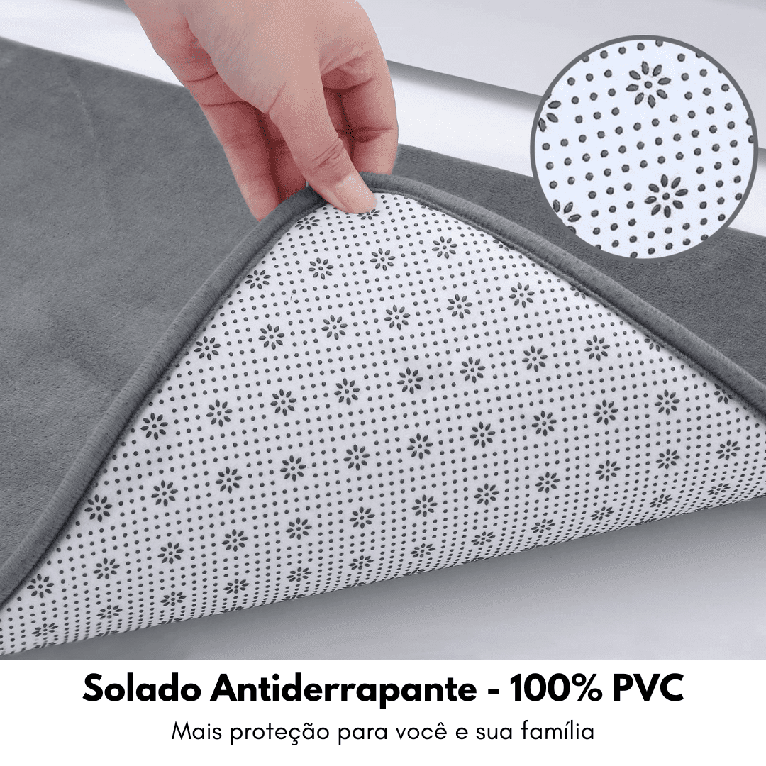 Tapete Super Absorvente Antiderrapante para Banheiro 60x90cm Design & Casa™ Tapete Absorvente para Banheiro Design & Casa 