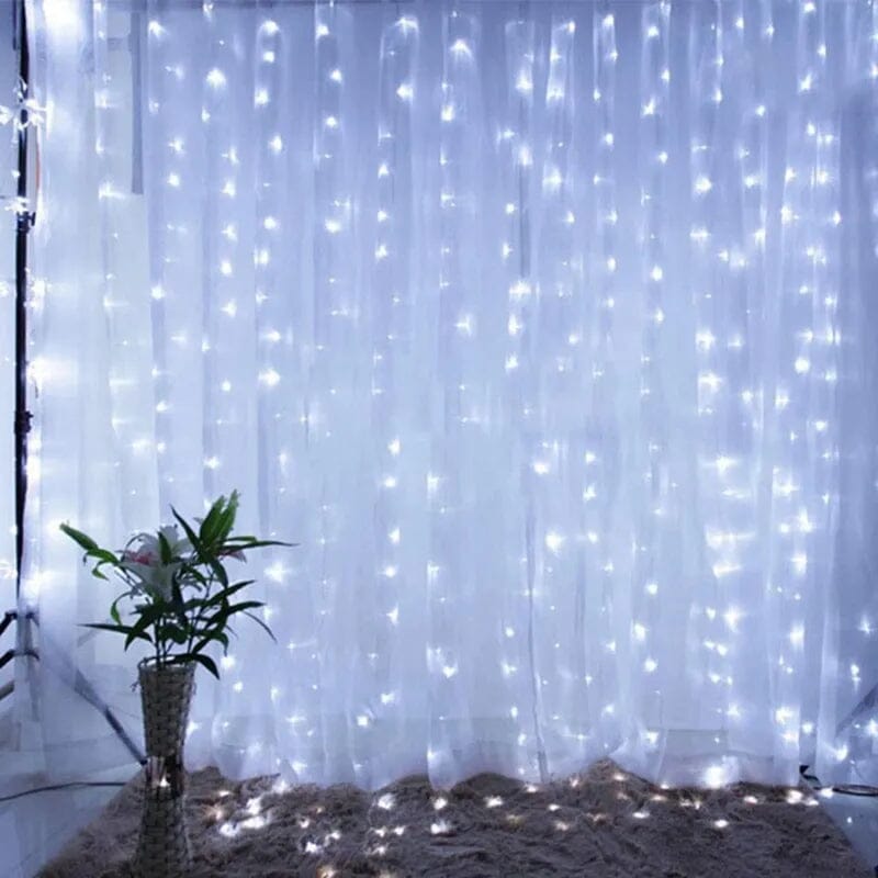 USB Festoon String Light Fairy Garland Curtain Light Christmas Light Christmas Decor For Home Ramadan Decorative New Year Lamp Design & Casa cold white 1MX3M 100LED 
