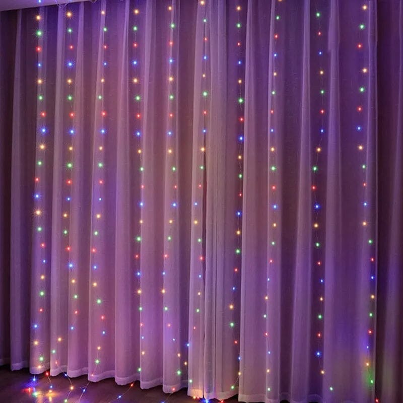 USB Festoon String Light Fairy Garland Curtain Light Christmas Light Christmas Decor For Home Ramadan Decorative New Year Lamp Design & Casa color 1MX3M 100LED 