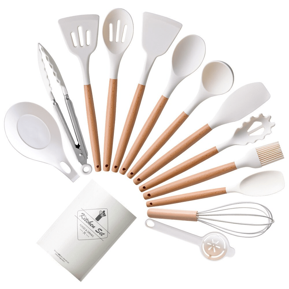 Utensílios de Cozinha de Silicone - Kit com 14 Peças Cozinha 10 - Utensílios de Cozinha de Silicone - Kit com 14 Peças Design & Casa 