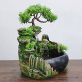 Wealth Feng Shui Company Office Tabletop Ornaments Desktop Flowing Water Waterfall Fountain With Color Changing LED Lights Spray 0 Design & Casa 